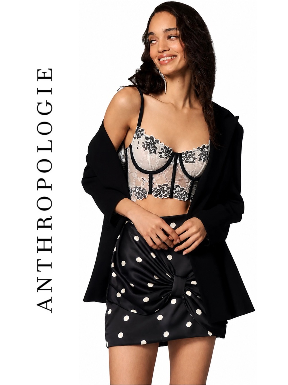 Anthropologie LyreBird Lace & Mesh Corset Bralette